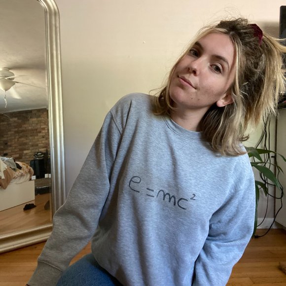 Grey E=MC^2 Sweater - Picture 1 of 3